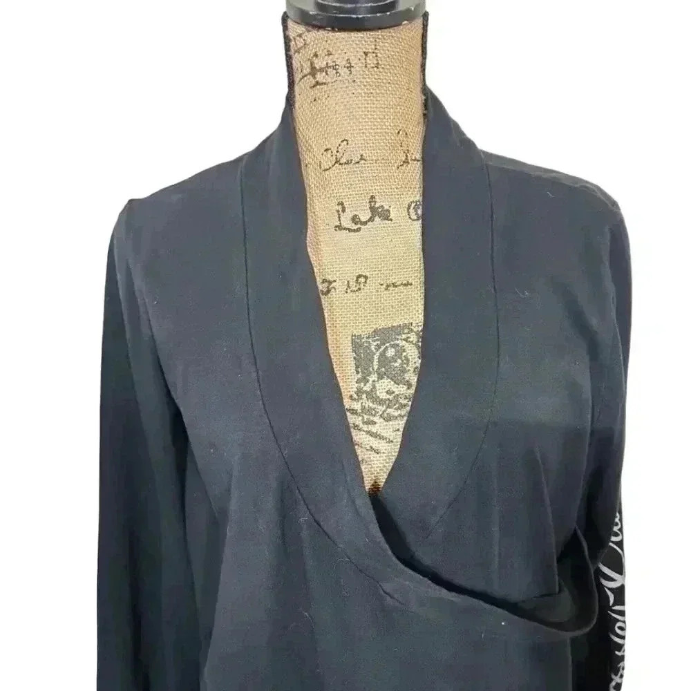 Harley Davidson Womens Wrap Ruffled bottom long sleeve blouse. Size 1x - Picture 5 of 9